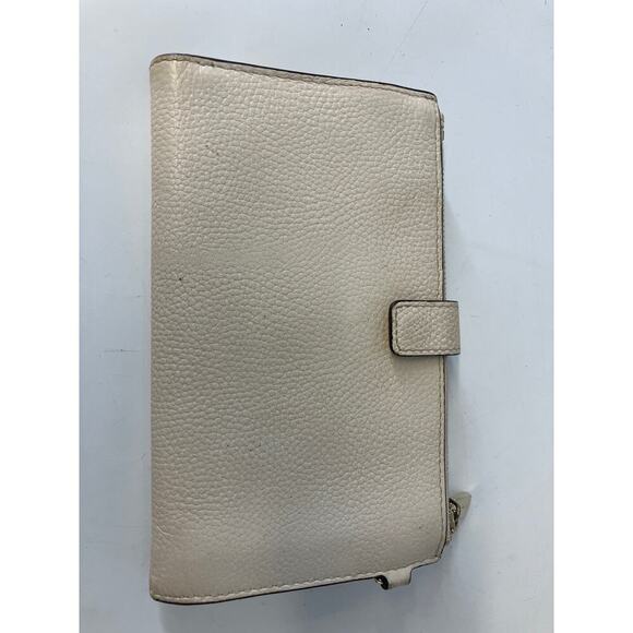 MICHAEL KORS, LARGE IVORY PEBBLED LEATHER WALLET - Picture 4 of 16